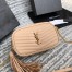 Saint Laurent Mini Lou Camera Bag in Beige Calfskin