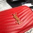 Saint Laurent Mini Lou Camera Bag in Red Calfskin
