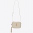 Saint Laurent Lou Camera Bag in White Quilted Leather