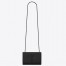 Saint Laurent Kate Chain Small Bag In All Black Grained Leather