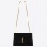 Saint Laurent Kate Reversible Medium Bag In Black Suede and Leather