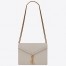 Saint Laurent Cassandra Medium Chain Bag In White Calfskin