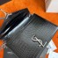 Saint Laurent Cassandra Medium Bag In Black Crocodile Embossed Leather