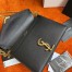 Saint Laurent Cassandra Medium Chain Bag In Black Grained Calfskin
