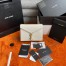 Saint Laurent Cassandra Medium Chain Bag In White Grained Calfskin