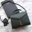 Saint Laurent Cassandra Medium Bag In Green Grained Calfskin