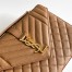 Saint Laurent Envelope Medium Bag In Brown Grained Leather