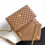 Saint Laurent Envelope Medium Bag In Brown Grained Leather