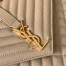 Saint Laurent Envelope Large Bag In Beige Grained Leather