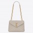 Saint Laurent LouLou Small Chain Bag In White Quilted Calfskin