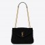 Saint Laurent LouLou Small Chain Bag In Black Suede Leather