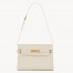 Saint Laurent Manhattan Medium Shoulder Bag in White Calfskin