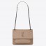 Saint Laurent Niki Baby Chain Bag In Beige Crinkled Leather