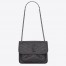 Saint Laurent Niki Baby Chain Bag In Dark Grey Crinkled Leather