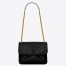 Saint Laurent Niki Baby Chain Bag In Black Crinkled Leather