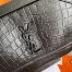 Saint Laurent Niki Baby Chain So Black Bag In Crocodile-embossed Leather 