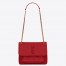 Saint Laurent Niki Baby Chain Bag In Red Lambskin