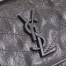 Saint Laurent Niki Medium Chain Bag In Dark Grey Crinkled Leather