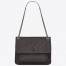 Saint Laurent Niki Medium Chain Bag In Dark Grey Crinkled Leather