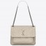 Saint Laurent Niki Medium Chain Bag In White Crinkled Leather