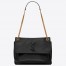 Saint Laurent Niki Medium Chain Bag In Black Lambskin