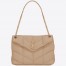 Saint Laurent Puffer Medium Chain Bag In Beige Lambskin