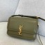 Saint Laurent Solferino Medium Bag In Khaki Green Calfskin