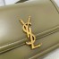 Saint Laurent Solferino Medium Bag In Khaki Green Calfskin