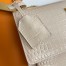 Saint Laurent Sunset Medium Chain Bag In Beige Crocodile-embossed Leather 