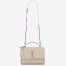 Saint Laurent Sunset Medium Top Handle Bag In White Calfskin