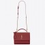 Saint Laurent Sunset Medium Top Handle Bag In Red Calfskin