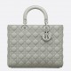 Dior Lady Dior Large Bag in Grey Ultramatte Cannage Calfskin