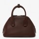 The Row Devon Mini Bag in Burgundy Calfskin